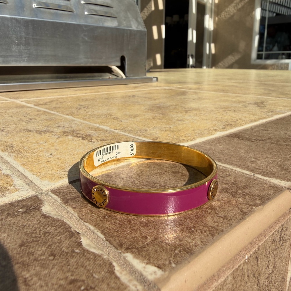 New Victoria’s Secret Gold and Magenta Bangle Bracelet